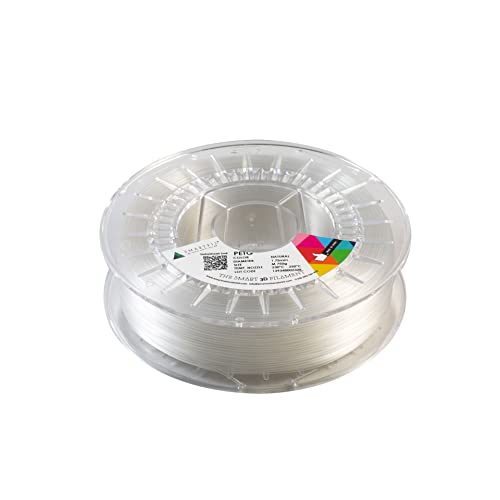 PETG SMARTFIL 3D-Druck-Filament | lichtdurchlässig | Glänzend | Einfach zu drucken | Gewicht: M (750g) | Durchmesser: 1,75 mm