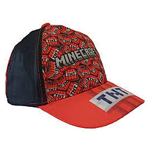 SRV Hub Minecraft Red Kids Cotton Baseball Cap, Snapback Hat for Boys and Girls, Adjustable and Breathable Design, Ide