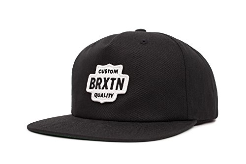 Brixton Unisex Garth MEDIUM Profile Unstructured Adjustable Snapback Hut, schwarz/weiß, Einheitsgröße