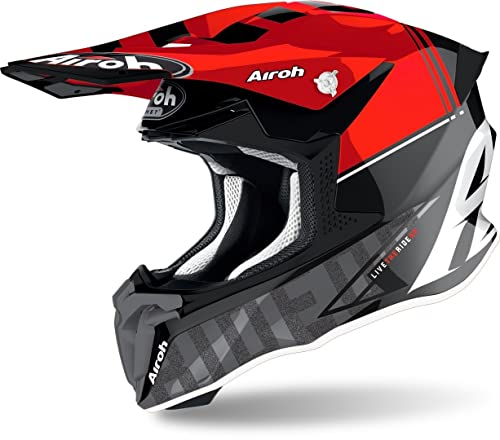 Airoh Helmet Twist 2.0 Tech Red Gloss Xl