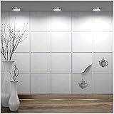FoLIESEN Fliesenaufkleber für Bad und Küche - 15x15 cm - Dekor White Marble - 200 Fliesensticker für Wandfliesen