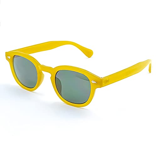 KISS® Sonnenbrille - MOSCOT Style Mod. DEPP ICONIC - Johnny Depp Mann Frau VINTAGE Unisex - GELB
