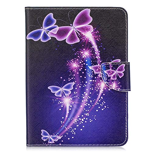 JIan Ying Schutzhülle für Amazon Kindle Paperwhite 1/2 / 3 Gen 6 Zoll (6,0 Zoll), gemalt violettfarbener Schmetterling