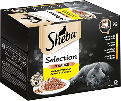 Sheba Selection in Sauce, Katzenfutter im Frischepack, Nassfutter für die täglichen Verwöhnmomente