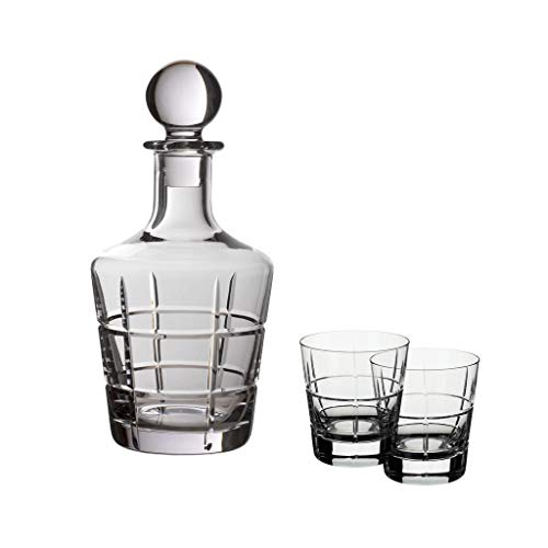 Villeroy & Boch 11-3614-9201 Ardmore Club 3tlg, Whisky-Set mit Karaffe und Gläsern, Kristallglas, klar, 0.75 ml und 320 ml