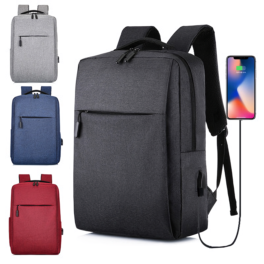 Business-Rucksack Laptop-Tasche Classic Rucksäcke 17L mit USB-Aufladung Studenten Männer Damen Schultaschen Für 15-Zoll-