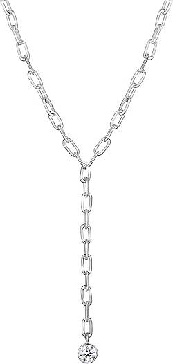 Elli PREMIUM, Halskette Y-Kette Geo Trend Kristalle 925 Silber in silber, Schmuck für Damen 2