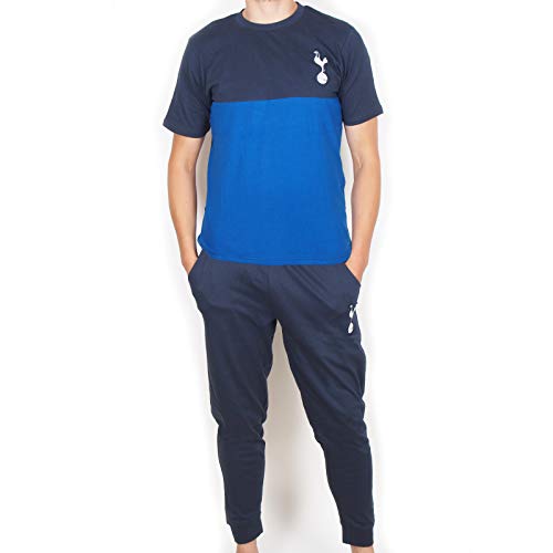 Tottenham Hotspur FC - Herren Premium-Schlafanzug mit Langer Hose - Offizielles Merchandise - Geschenk für Fußballfans - L