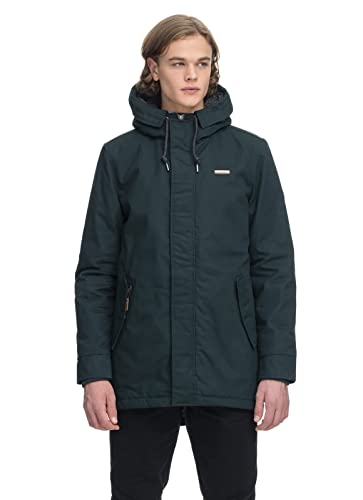 Ragwear M Mr Smith Grün - Warme vielseitige Herren Winterjacke, Größe S - Farbe Dark Green