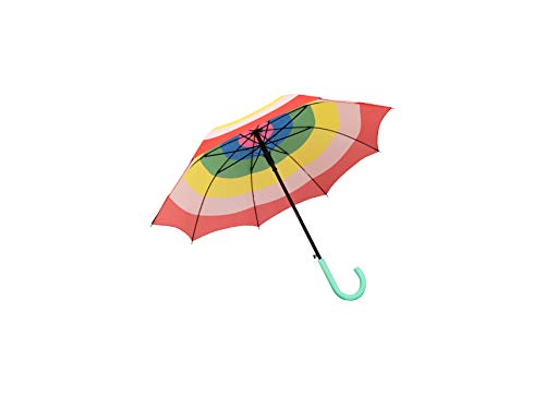 Fisura | Regenbogen-Regenschirm für Damen oder Herren, groß mit einem witzigen und originellen Design, Regenbogenfarben, 106 cm