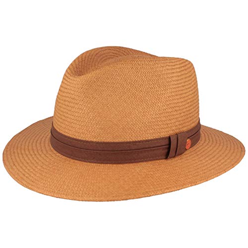 Mayser Orginal Panama-Hut | Stroh-Hut | Sommer-Hut aus Ecuador – Traditionell Handgeflochten, gefüttertes Schweißband, Bruchschutz (57, Braun)