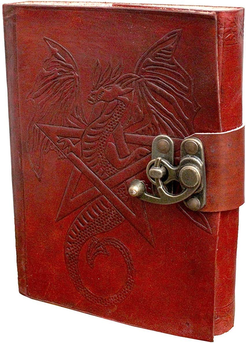 OVERDOSE Star Dragon Journal Notebook Handgemachtes Leder Journal Reisetagebuch Schreib journal Organizer planer Tagebuch Size 5x7 inches | 12x17 cm