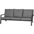 Siena Garden C31015 Belia Lounge 3er Sofa Gestell und Fläche Aluminium matt-anthrazit, inkl. Sitz-