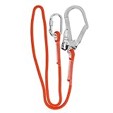 Fallschutz Absturzsicherung Sicherheitsseil mit Karabiner für Ingenieurwesen Schutz Außenkonstruktion Luftarbeiten mit CE-zertifiziert (1.6m, A-Stil)