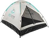 FE Active – Zelt für 1 bis 2 Personen mit Fliegengitter am Eingang, schnell und einfach aufgebaut, wasserabweisend für Zelten, Rucksackurlaub, Wandern, Radtouren | In Kalifornien, USA entworfen