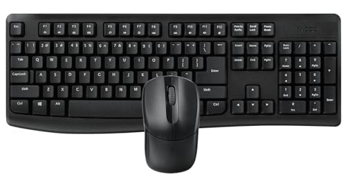 Rapoo | Kabellose Maus und Tastatur X1800Pro (Bluetooth Tastatur und Tastatur, spritzwassergeschützt, langlebige Batterie, Univer) schwarz
