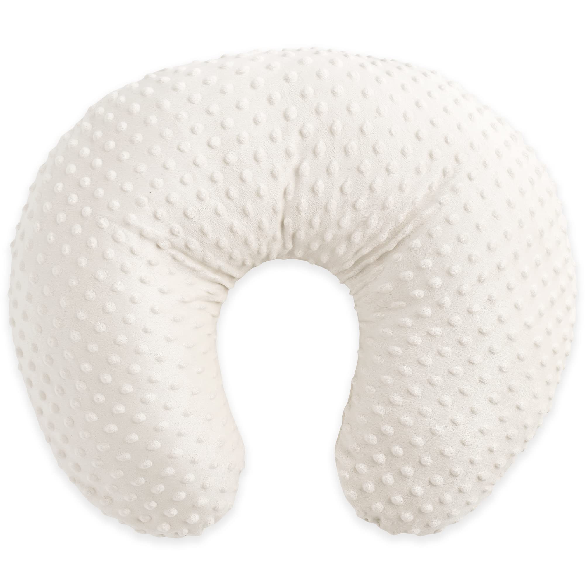 Duffi Baby Stillkissen für Neugeborene, Topitos, Bezug aus 100% Polyester, sehr weich, Füllung aus Hohlfaser, geprägtes Design mit Punkten, Weiß