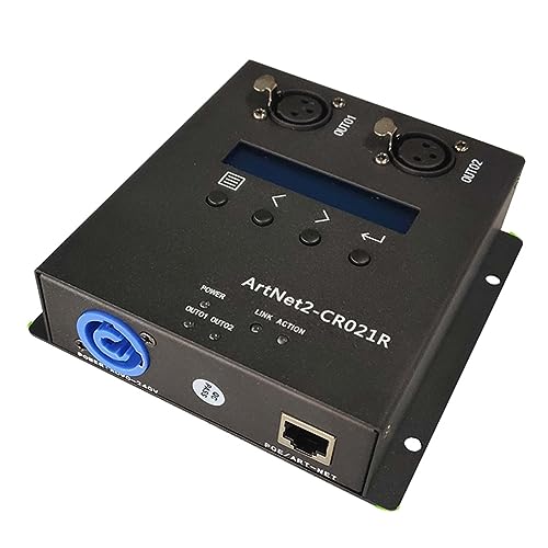 Saiketsu ArtNet DMX 512 Ethernet-Beleuchtungssteuerungsschnittstelle 2 Konverterbox Touch MA2 EU-Stecker
