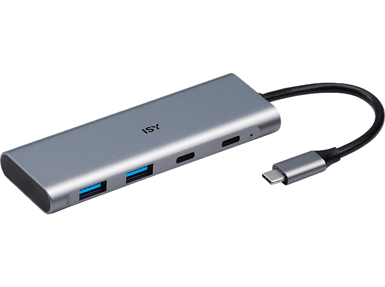 ISY IHU-5200 USB-C Adapter, Silber