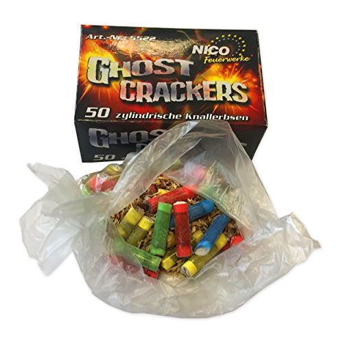 1.000 Stk. Ghost Cracker knallbunte zylindrische Knallerbsen mit Plastikkörper - Knallteufel Feuerwerk Neuheit