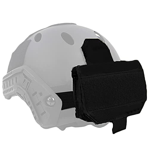 AQzxdc Airsoft Tactical Helmet Battery Pouch, Helm Counterweight NVG Pack, für OPS Fast BJ PJ MH Taktische Helme/Helm Zubehör,Schwarz