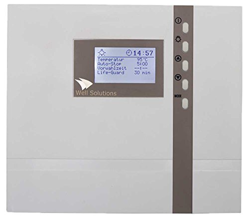 Well Solutions® Design Bio Sauna Steuerung Premium H4 / Kombi Steuergerät mit Zeitvorwahl/Option für 18 kW und Fernstart möglich/Gewerblich geeignet/Made in Germany