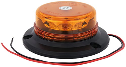 AdLuminis LED Rundumleuchte Orange Mit Aufschraubsockel, 12V und 24V Spannung, Blinkleuchte Warnleuchte Für Straßenverkehr KFZ