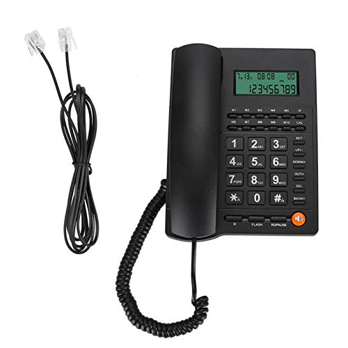 Goshyda Anrufer-ID-Telefon, 10 Gruppen von Verknüpfungen Einfache Bedienung mit Telefon mit Hintergrundbeleuchtung für das Home Office Hotel Restaurant