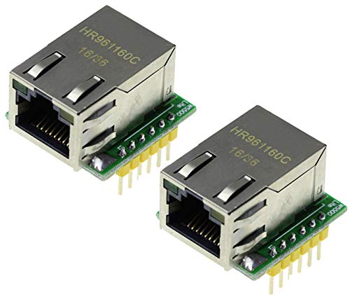 TECNOIOT 2pcs USR-ES1 W5500 Chip New SPI to LAN/Ethernet Converter TCP/IP Mod