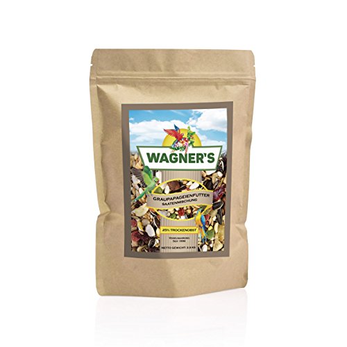 Wagner's ® | Graupapageienfutter - 2,5 kg Saaten & Obst für Graupapageien