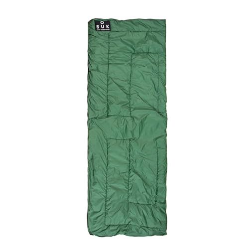 SOUK ONE Premium Deckenschlafsack Schlafsack 70x190cm für Erwachsene Camping Wandern Reisen Couch (Grün)