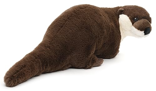 Uni-Toys - Eco-Line - Otter, stehend - zu 100% aus recyceltem Material - 42 cm (Länge) - Plüsch-Otter - Plüschtier, Kuscheltier