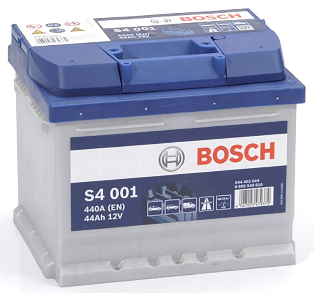 Bosch S4001 - Autobatterie - 44A/h - 440A - Blei-Säure-Technologie - für Fahrzeuge ohne Start-Stopp-System, kompatible mit PKW, lead acid
