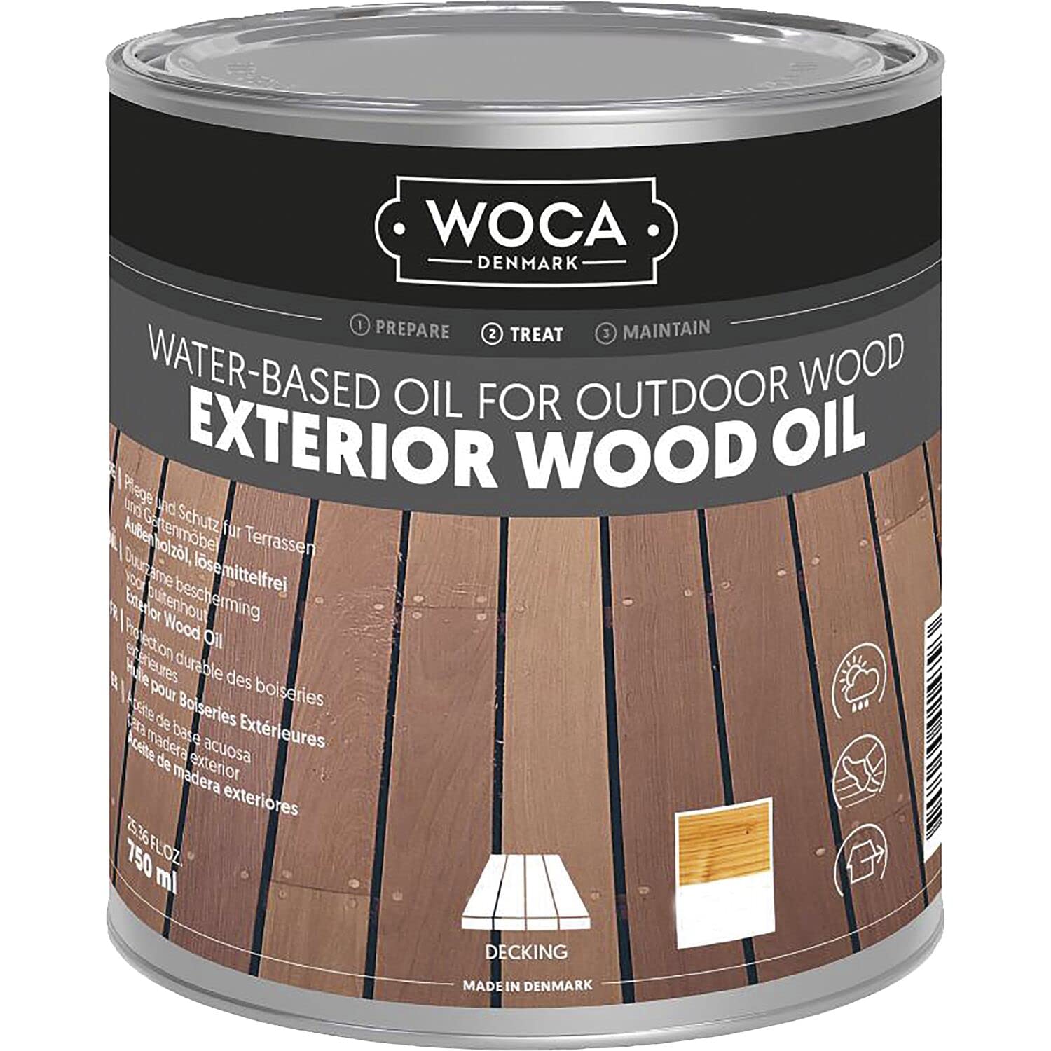 Woca Exterior Wood Oil Wit - 750 Ml T90-w-9 617945a