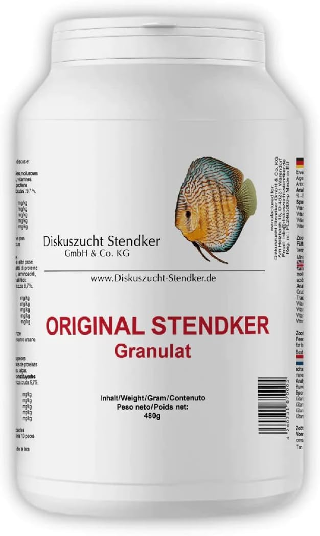 Stendker Granulat 480g - hochwertiges Markenfutter - Diskus Futter - Diskusgranulat