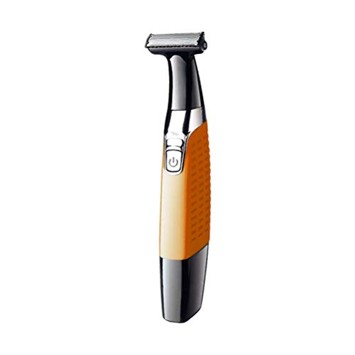 HEALIFTY Mens Hair Rasierer Trimmer USB austauschbare Klinge manuelle zurück Haarentfernung Pflegen Werkzeug (Orange)