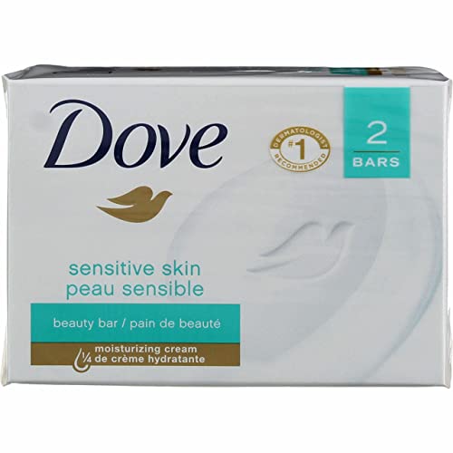 Dove Sensitive Skin Unscented Hypo-Allergenic Beauty Bar 4 oz, 2 ea (2 Stück)