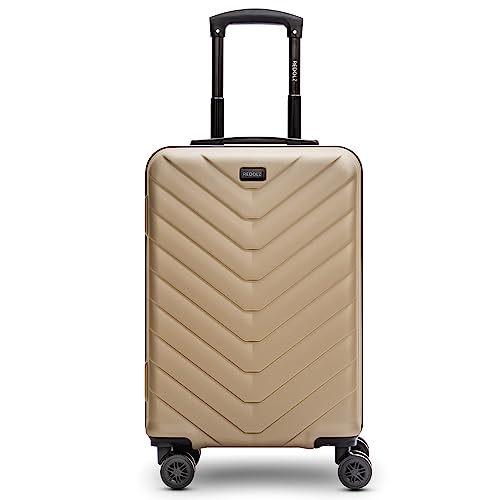 REDOLZ Hartschalen Kabinen-Koffer | Leichter Trolley 37 x 22 x 55 cm - hochwertiges ABS Material | 4 Doppelrollen & TSA-Schloss (Essentials 07)