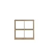 FORTE Mauro Regal 2x2 Fächer, Holzwerkstoff, Sonoma Eiche, (B*H*T): 72,7 x 72,8 x 32,9 cm