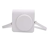 Kamera Schutzhülle, Mini Kamera PU Leder Schulter Kameratasche Fit für Instax SQUARE SQ1(Weiß)