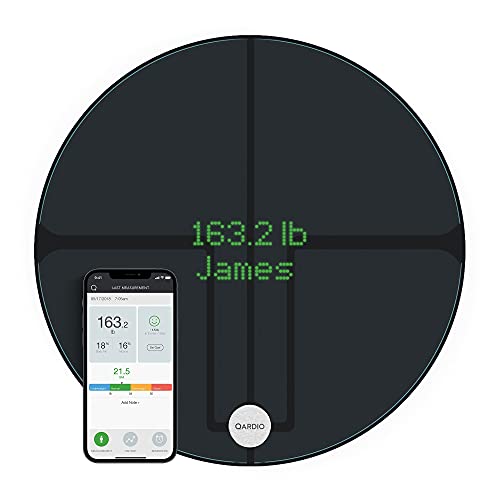 QardioBase2 WLAN Smart-Waage und Körperanalysegerät: Überwachen Sie Gewicht, BMI und Körperzusammensetzung. Einfache Speicherung, Verfolgung und Weitergabe von Daten App für iOS, Android, Kindle
