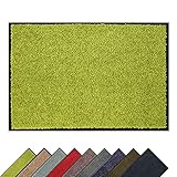 ASTRA Hochwertige Schmutzfangmatte - Fussmatte innen - bei 30° C waschbare Fußmatte - Rutschfester Läufer - Teppich Küche - Flur - grün 60x180 cm