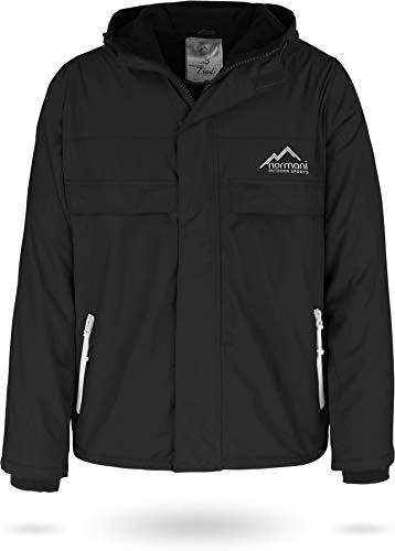 normani Outdoor Sports Winddichte Funktions-Jacke für Damen und Herren von XS-4XL Farbe Schwarz/Beige Größe XL/54