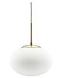 House Doctor Deckenlampe Glas & Metall | Hängelampe Esstisch | Skandinavische Lampe für Esstisch und Wohnzimmer | Hängeleuchte Stilvolles und schlichtes Design | Handgefertigte Lampe
