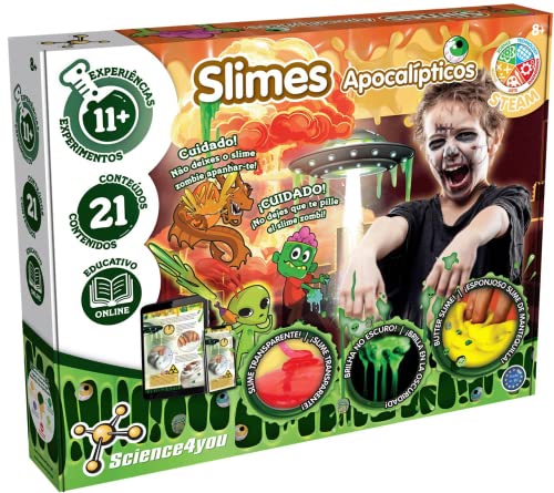 Slime Apokalypse Kit für Kinder - Schleim-Set mit Schleim Fluffly, Butter Schleim, Zombie Treibsand und vieles mehr, Spielzeug, Spiele und Schleim-Geschenke für Mädchen und Jungen 8+ Jahre