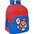 Freizeitrucksack Super Mario mit 2 Fächern blau/rot