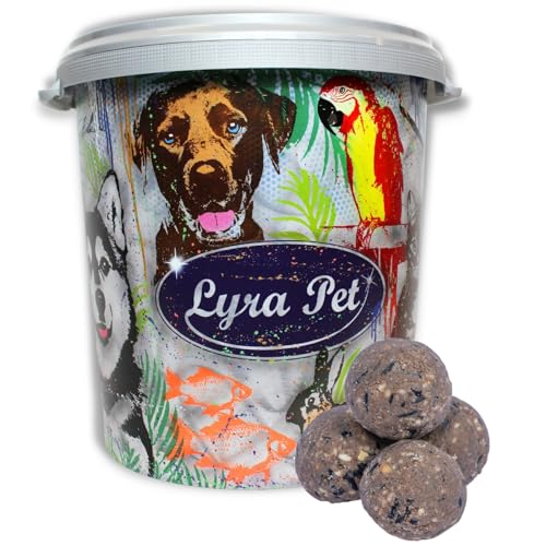 Lyra Pet® 50 Stück Gourmet Meisenknödel ohne Netz á 80 g Vogelfutter + 30 L Tonne