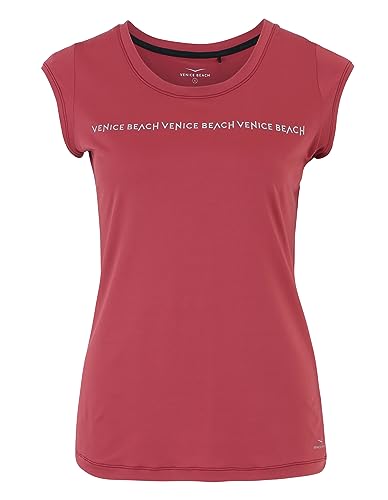 Venice Beach Sport-T-Shirt für Damen mit kurzen Ärmeln und Rundhalsausschnitt Ruthie M, deep red