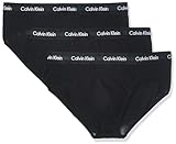 Calvin Klein Herren 3er Pack Hip Briefs Unterhosen Baumwolle mit Stretch, Schwarz (Black W Black Wb), L