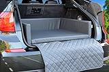 Autoschondecke - Kofferraum Schutzdecke - Auto - Hundebett in Grau Kunstleder